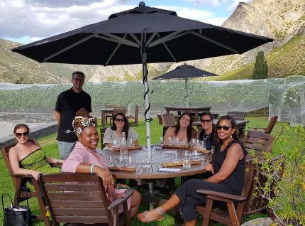 Customers at Brennan Wine Tour at Brennan Wines Gibbston