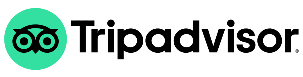 Tripadvisor logo with green owl icon and black text